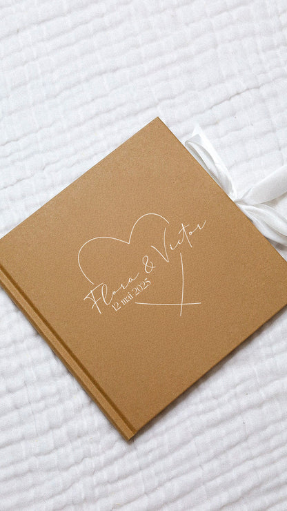 Livre d'or kraft ruban