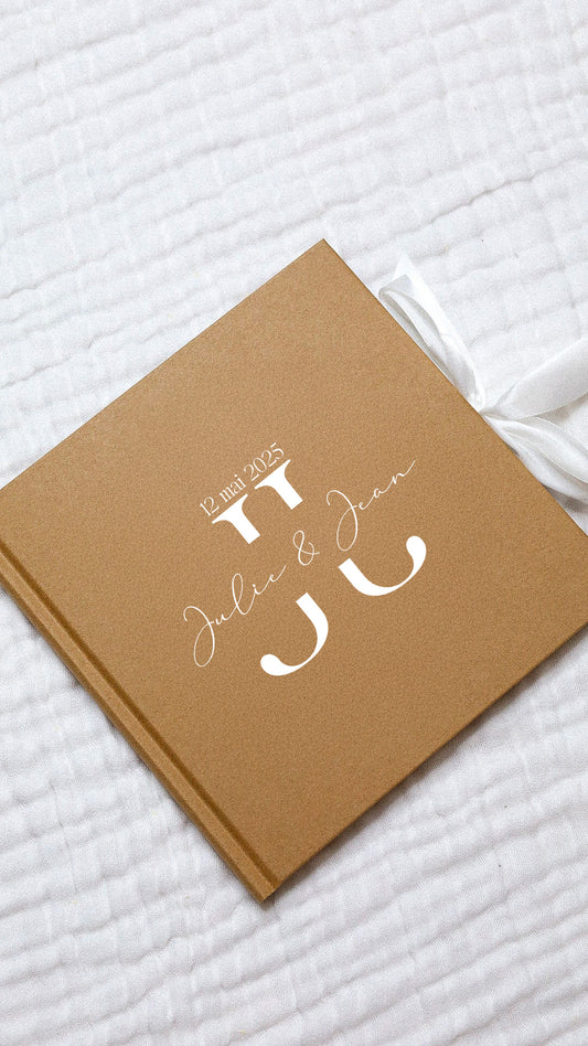 Livre d'or kraft ruban
