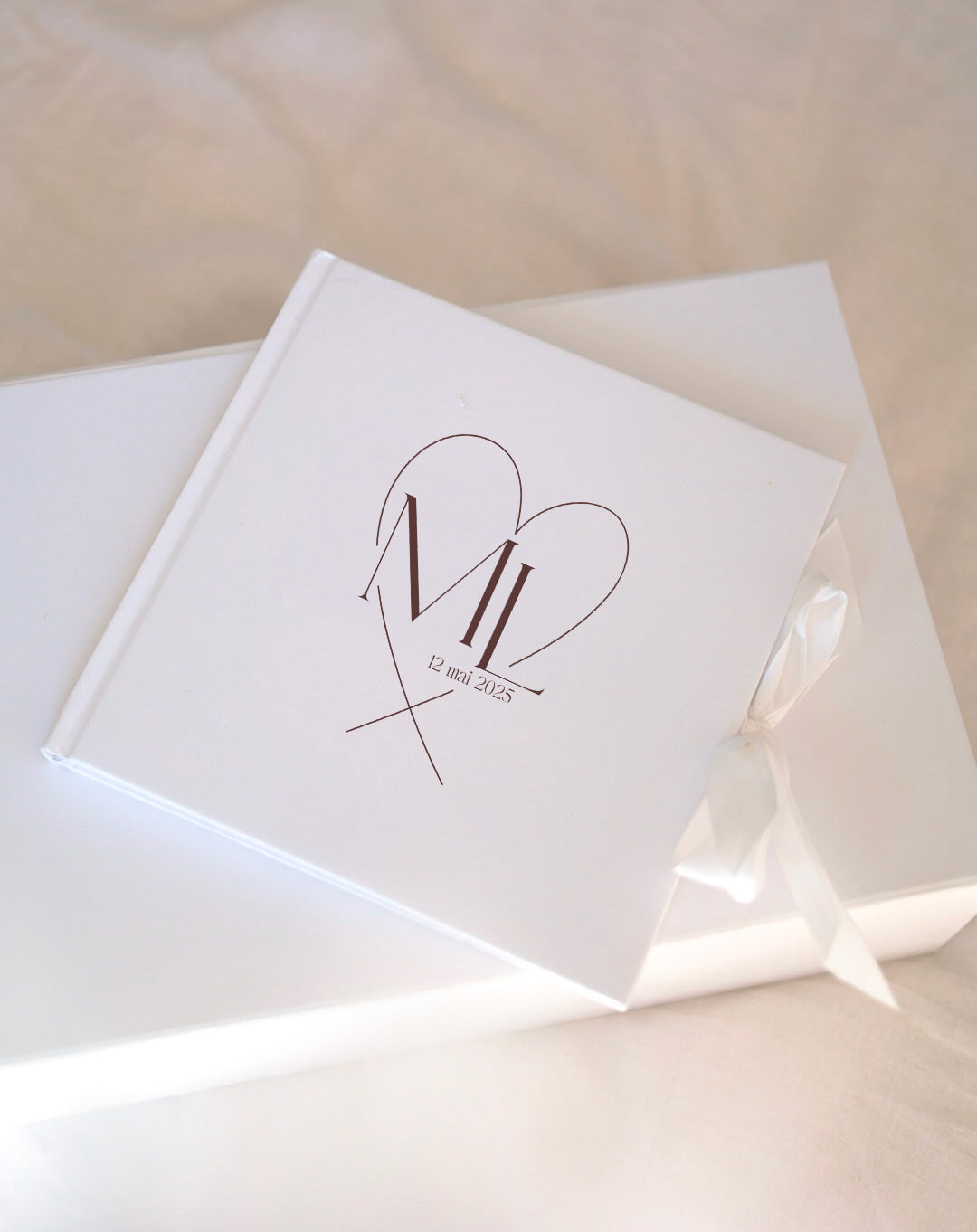 Livre d'or Blanc Ruban - Plusieurs formats