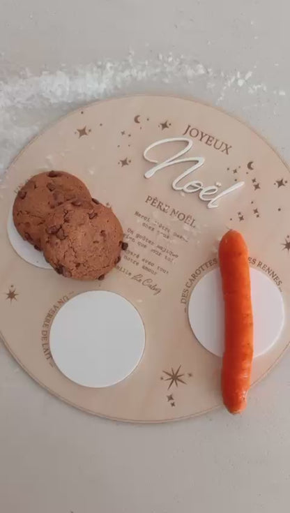 Assiette du père Noël en bois