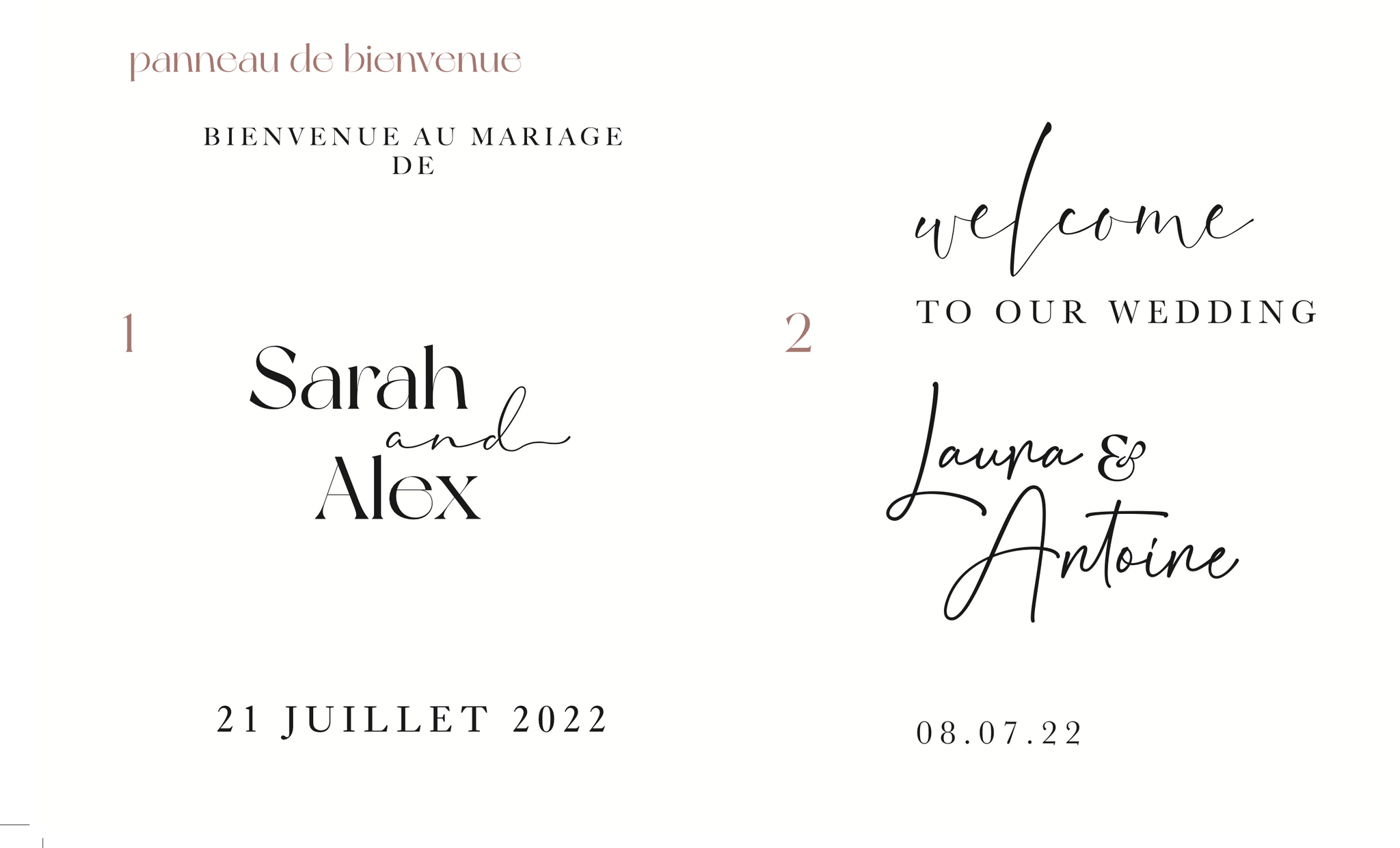 Panneau de bienvenue mariage 3D en plexiglas transparent et blanc -  pancarte élégante et tendance pour cérémonie