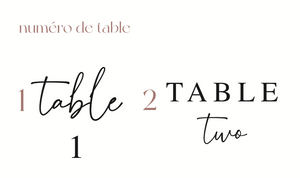 Numéro de table - Plexi transparent