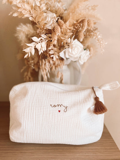 Trousse gaze de coton ou lin - 3 tailles disponibles