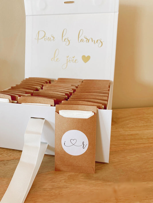 Mouchoirs pochettes " Larmes de joie"