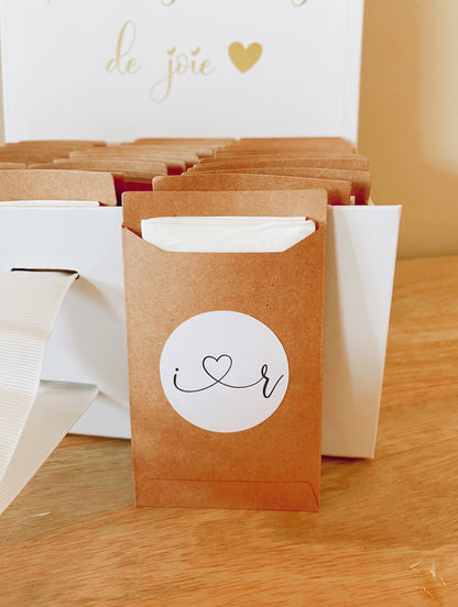 Mouchoirs pochettes " Larmes de joie"