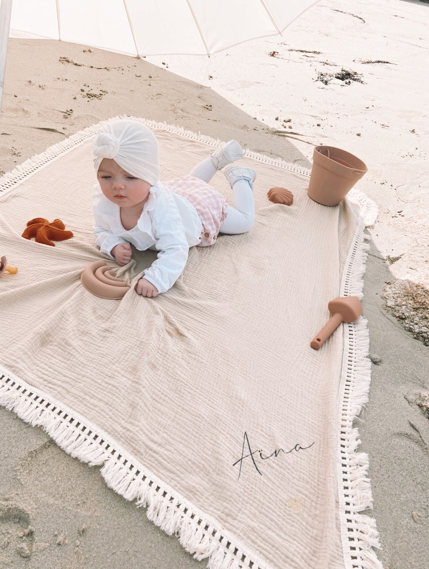 Couverture/Fouta à franges