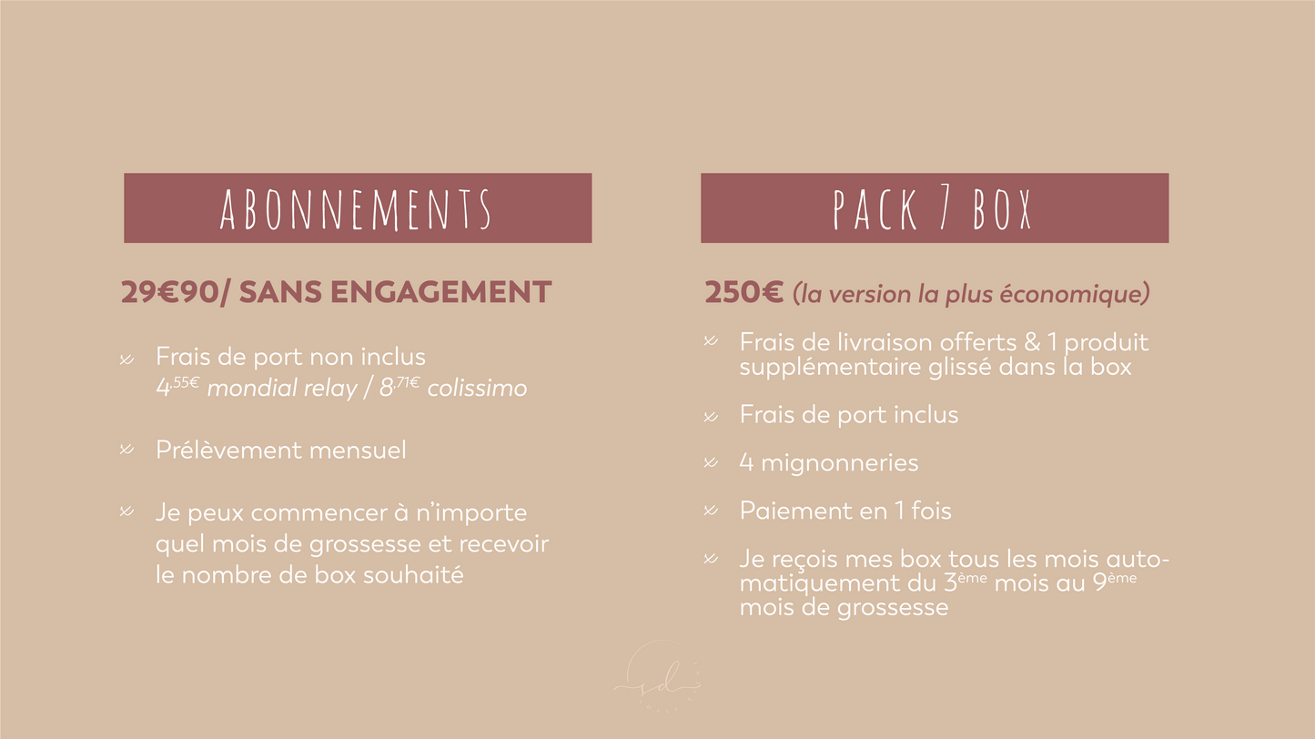 Box future maman "Abonnement mensuel"