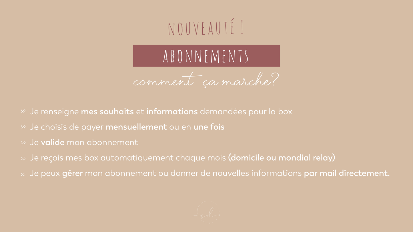 Box future maman "Abonnement mensuel"