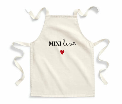 Tablier enfant beige "Double polices"