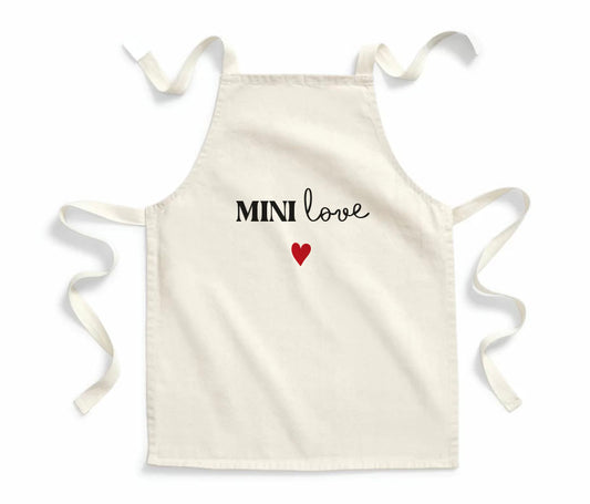Tablier enfant beige "Double polices"