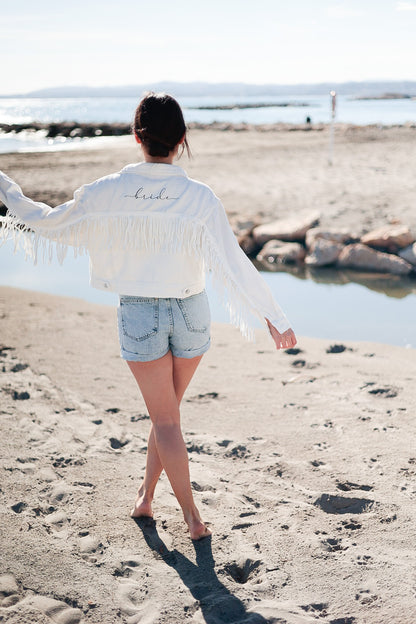 Veste en jean "Franges"