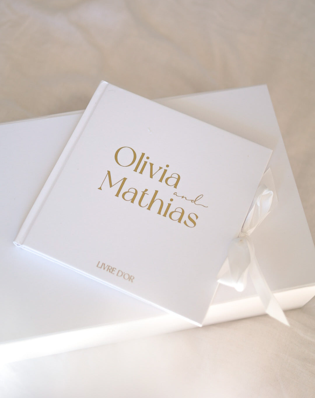 Livre d'or Blanc Ruban - Plusieurs formats