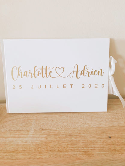 Livre d'or Blanc Ruban - Plusieurs formats