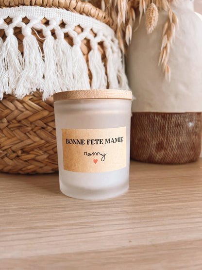 Bougie vanille « double police »